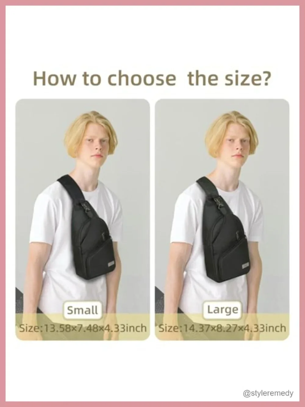 Crossbody Sling Bag Nylon Casual Shoulder Backpack Hiking Travel